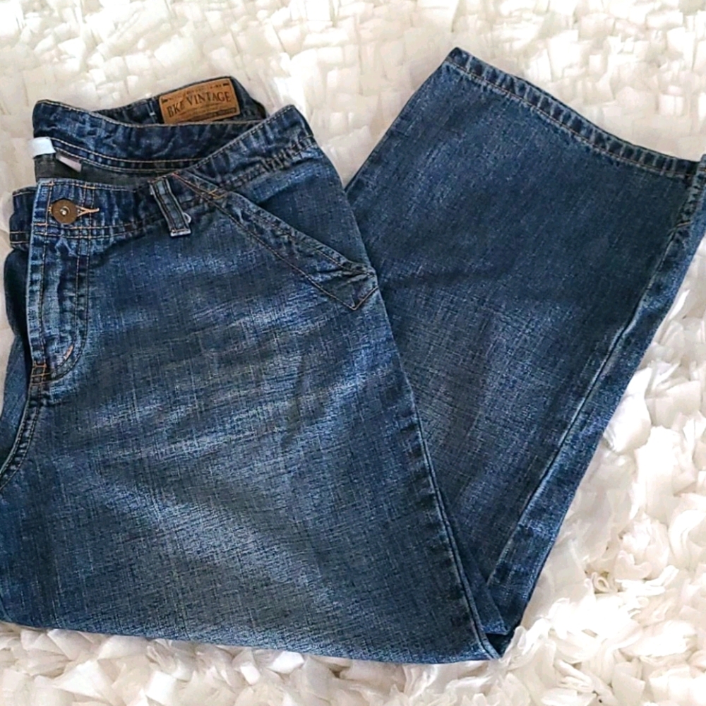 BKE Vintage Sunset Wide Capri Size 29